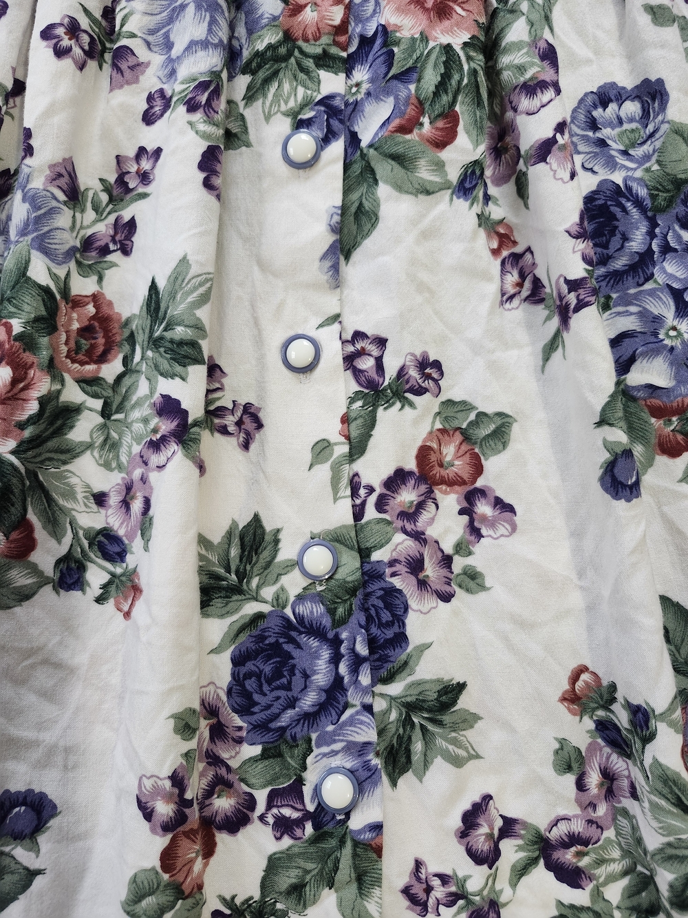 Vintage Jessica Scott Button-Front Cottagecore Floral Boho Women's M Midi Skirt - Picture 3 of 9